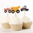 24pcs Stylish Wedding Birthday Baking Supply Car Model Cake Decor Inserted Card