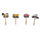 24pcs Stylish Wedding Birthday Baking Supply Car Model Cake Decor Inserted Card