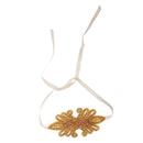 Vintage Golden Applique Crystal Bride Headband Headpiece Wedding Dress Belt