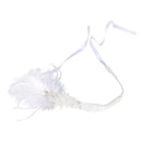 Wedding Bridal Flapper Feather Diamante Rhinestone Headband Headpiece 1920s