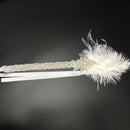 Wedding Bridal Flapper Feather Diamante Rhinestone Headband Headpiece 1920s