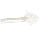 Wedding Bridal Flapper Feather Diamante Rhinestone Headband Headpiece 1920s