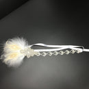 Wedding Bridal Feather Diamante Headband Headpiece 1920s 1930s Hair Band