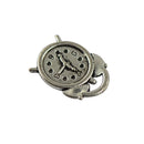 50Pcs Jewelry DIY Punk Vintage Silver Alarm Clock Shaped Charms Pendants