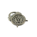 50Pcs Jewelry DIY Punk Vintage Silver Alarm Clock Shaped Charms Pendants