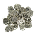 50Pcs Jewelry DIY Punk Vintage Silver Alarm Clock Shaped Charms Pendants