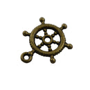 Vintage Bronze ship rudder wheel Charms Pendants connectors Jewelry DIY Pack of 50Pcs