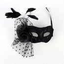 Venetian Party Mask Feather Masquerade Ball Carnival Fancy Dress Black