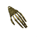 10x Vintage Bronze 3D Halloween Rock & Roll Skeleton Hand DIY Charms Pendant
