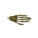 10x Vintage Bronze 3D Halloween Rock & Roll Skeleton Hand DIY Charms Pendant