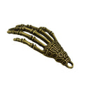 10x Vintage Bronze 3D Halloween Rock & Roll Skeleton Hand DIY Charms Pendant