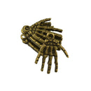 50Pcs Jewelry DIY Bronze Halloween Hand Skeleton Shaped Charms Pendants