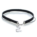 Women Fashion Accessory Alloy Black Geometric Round Pendant Double Necklace