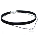 Women Fashion Accessory Alloy Black Geometric Round Pendant Double Necklace