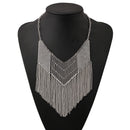 Chain Link Tassel Hollow Pattern Necklace Tassel Retro Hot Jewelry Pendants
