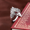 Party Jewelry Vintage Ring Silver Crystal Animal Eagle Head Shaped Mens Ring 19mm