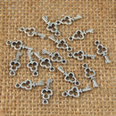 16 x 6 mm Tibetan Silver Key Charms Pendants for Necklace Earrings DIY Jewelry Making Crafts Pack of 50