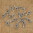 16 x 6 mm Tibetan Silver Key Charms Pendants for Necklace Earrings DIY Jewelry Making Crafts Pack of 50