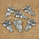 20pcs Antique Silver Owl Animal Charms Pendants Connector Jewelry DIY