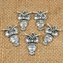 20pcs Antique Silver Owl Animal Charms Pendants Connector Jewelry DIY