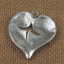 5pcs Antique Silver Heart Charms Pendants Connectors Jewelry Gift DIY