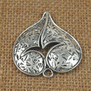 5pcs Antique Silver Heart Charms Pendants Connectors Jewelry Gift DIY