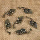 Wholesale 20pcs Antique Bronze Leaf Charms Pendants Jewelry Gift DIY Making