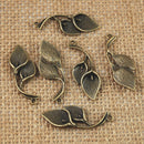 Wholesale 20pcs Antique Bronze Leaf Charms Pendants Jewelry Gift DIY Making
