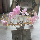 Elegant Leaf Flower Tiara Princess Crown Wedding Bridal Headband Diamante