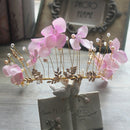 Elegant Leaf Flower Tiara Princess Crown Wedding Bridal Headband Diamante