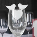 50pcs Romantic Place Name Cards White Bird Heart Shape Cup Wedding Party Table Decoration
