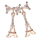 Women Jewelry Stud Earings Gold Pagoda Shape Drop Dangle Long Chain Earrings