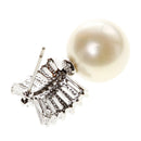 Christmas Gifts Fashion Women Lovely Faux Pearl Studs Crystal Zircon Earrings