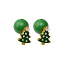 Fashion Jewellery Cute Christmas Tree Beads Stud Earrings for Women Ladies
