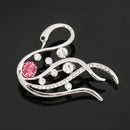 Fashion Elegant Women Crystal Swan Brooch Pin for Overcoat Accessories Silver