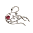 Fashion Elegant Women Crystal Swan Brooch Pin for Overcoat Accessories Silver