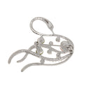 Fashion Elegant Women Crystal Swan Brooch Pin for Overcoat Accessories Silver