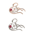 Fashion Elegant Women Crystal Swan Brooch Pin for Overcoat Accessories Silver