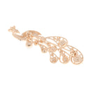 Party Jewelry Crystal Rhinestone Peacock Brooch Pin Elegant Dress Pin Rose Gold