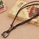 Vintage Artificial Leather Lighter Design Pendant Necklace Unisex Jewelry