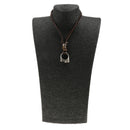 Vintage Artificial Leather Lighter Design Pendant Necklace Unisex Jewelry