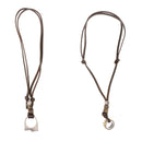Antique Punk Brown Leather Pendant Adjustable Necklace Mens Pendant Necklace