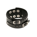 Fashion Black Handmade Punk Style Wide Leather Bracelet Men Bangle Bracelet Jewelry