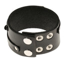 Fashion Black Handmade Punk Style Wide Leather Bracelet Men Bangle Bracelet Jewelry