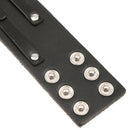 Fashion Black Handmade Punk Style Wide Leather Bracelet Men Bangle Bracelet Jewelry