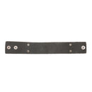 Black Retro Braided Mens Wide Leather Wristband Snap Buttons Bangle Bracelet