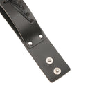 Black Retro Braided Mens Wide Leather Wristband Snap Buttons Bangle Bracelet