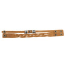 Fashion Vintage Tribal Men Boys Metal Studded Surfer Leather Bangle Cuff Bracelet Brown