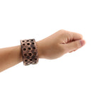 Fashion Punk Wide Casual Bangle Woven PU Leather Bracelets Jewelry for Men
