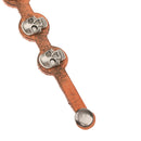Punk Men Women Skull Rivet Bangle Genuine Leather Bracelet Cuff Wristband